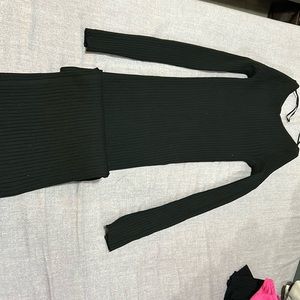 H&M black long dress